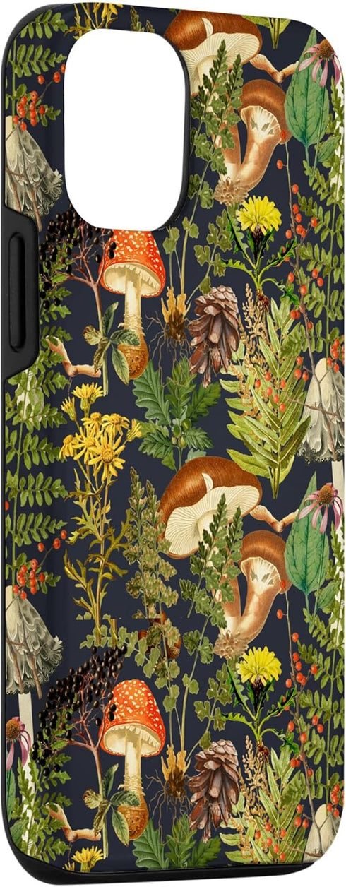 iPhone 12/12 Pro Mushroom woodland scene elderberries fungi nature shrooms Case...