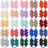50PCS 2Inch Hair Bows Ties Baby Girls Kids Children Rubber Bands Grosgrain Ribbon Hair Bows Elastic Hair Ties Bands Ponytail Holders Hair Accessor...