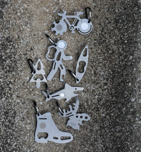 UST Tool-a-Long Multi-Tool Carabiners with Durable, Compact Stainless Steel Construction for Hiking, Kayaking, Camping, Travel and Outdoor Surviva...