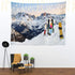 Shrahala Snow Tapestry, Three Snowboards Ski Standing Snow Slope Mountains Wall Hanging Large Tapestry Psychedelic Tapestry Decorations Bedroom Li...