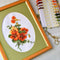 Povitrulya Summer Flowers Cross Stitch Kit 'Nasturtium' - Floral DIY Embroidery Set for Adults with Paper Pattern and Prestored Floss...