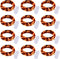 Halloween Orange Fairy String Lights: 12 Pack 7 Ft 20 LED Battery Operated Firefly Lights on Black Wire Starry Moon Lights for DIY Party Bedroom P...