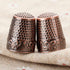Mtsooning 2PCS Metal Thimble Sewing, Antique Fingertip Sewing Protector,Red Bronze Finger Shield Ring for Pin Needles Shield Quilting Craft Access...