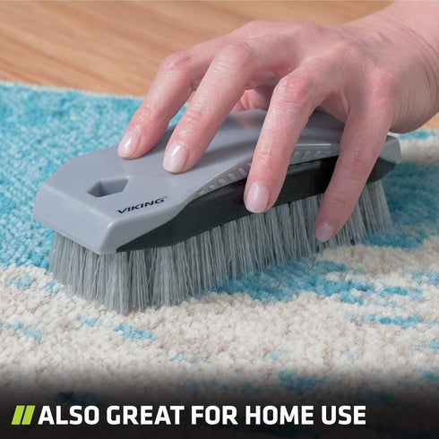 VIKING Carpet Cleaning and Scrub Brush for Floor Mats, Cleaning Brush for Car Interior and Home, Grey, 6.4 x 2.8 x 1.8 Inch...