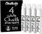 White Jumbo Chalk Markers - 15mm Window Markers | Pack of 4 White Pens - Use on Cars, Chalkboard, Whiteboard, Blackboard, Glass, Bistro | Loved by...