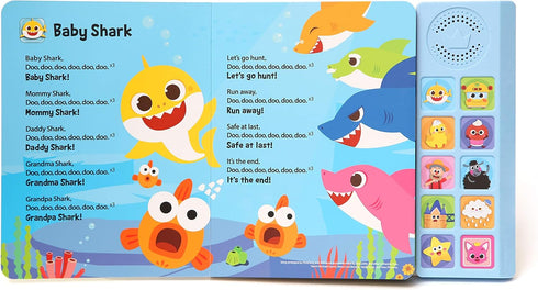 Baby Shark Nursery Rhymes 10 Button Sound Book| Learning & Education Toys | Interactive Baby Books for Toddlers 1-3 | Gifts for Boys & Girls...