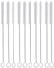 Straw Cleaner Brush Set, 10 Pieces 12 Inch Stainless Steel Handle Straw Brush Set, Extra Long Straw Brush for Tumbler, Sippy Cup, Water Bottle and...
