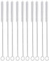 Straw Cleaner Brush Set, 10 Pieces 12 Inch Stainless Steel Handle Straw Brush Set, Extra Long Straw Brush for Tumbler, Sippy Cup, Water Bottle and...