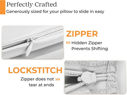 Sleep Mantra White Silk Pillowcase Standard Size - 100% Real Silk Smooth 20 x 26 Inch Pillow Cover, 22 Momme Washable Soft Pillow Sham for Perfect...