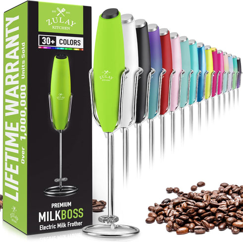 PRO MILK FROTHER WAND - ULTRA HIGH SPEED HANDHELD FROTHER - UPGRADED STAND - Powerful Handheld Mixer with Infinite Uses - Super Instant Electric F...