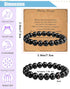 8mm Natural Black Obsidian Stretch Bracelet,Adjustable Hand Chain for Anxiety Relief,Birthday Christmas Gift for Mum Dad Hunsband...