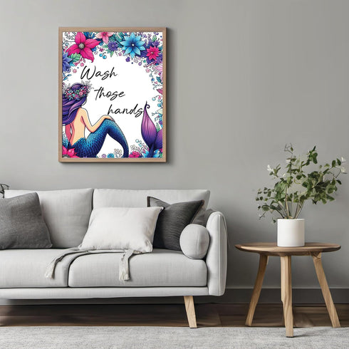 Posterizer 1 pcs-Funny Cute Penguins in The Bathtub Print-Comedy Art- Gift for Men Women Entrepreneur Teens- Bathroom, restroom Decor- unframed w...