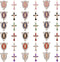 48Pcs/24Sets Rosary Making Kits Supplies Cross and Center Medal Charms Alloy Enamel Rhinestones Virgen de Guadalupe Charm Pendant for Diy Catholic...
