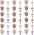 48Pcs/24Sets Rosary Making Kits Supplies Cross and Center Medal Charms Alloy Enamel Rhinestones Virgen de Guadalupe Charm Pendant for Diy Catholic...