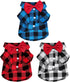 3 Pack Plaid Puppy Cat Shirt Cute Dog Shirt Cat Shirt Dog Plaid Shirt Dog Shirts for Medium Dogs Cats Birthday Party and Holiday Photo...