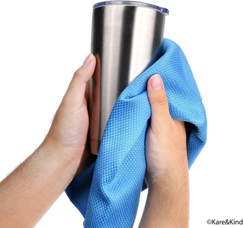 Large 20x16 Inch Microfiber Cleaning Cloth (2 Pack) for Polishing Stainless Steel and Glass to a Perfect Shine - Requires No Cleaning Detergent - ...