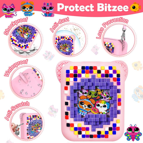 Bitzee Interactive Toy Digital Pet Case, Silicone Accessory Box for Kids Electronic Virtual Pets (Pink)...