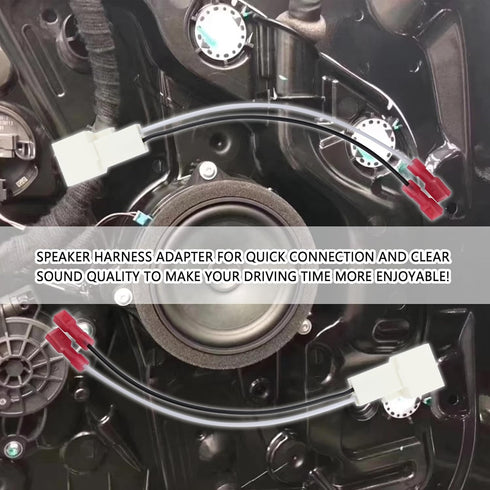 2PCS Car Speaker Adapter Harness,Speaker Wire Adapter for Connected Front+Rear Door Speakers,Premium Speaker Connector/Speaker Harness Compatible ...