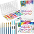 KEFF Watercolor Paint Set for Kids - 36 Water Colors Art Supplies Painting Kit with Brushes, Refillable Brush Color Pens, Paper Pad, Pencil and Er...