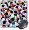 3dRose LLC 8 x 8 x 0.25 Inches Mouse Pad, England, Germany, Portugal, Spain, DM, Czech Republic, Italy, France, Greece, Ukraine Flags on Soccer Ba...