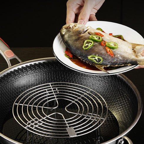 Round Steamer Rack and Cooling Rack,Stainless Steel Pot Trivet, Cooking Rack,Wire Steamer Kettle Rack Holder, Air Fryer Cooking Steamer Rack for B...