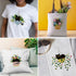 INFUNLY 4 Pack Embroidery Starter Kit Black Cat Cross Stitch Kit with Instructions DIY Beginner Plant Embroidery Set with Plastic Embroidery Hoops...