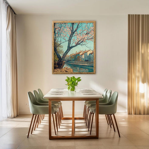 Posterizer 1 pcs-beautiful blossoms-classic oil painting inspired art 2-Coastal & Nautical Art-Landscape & Nature Art-Decor for Home & Office- unf...