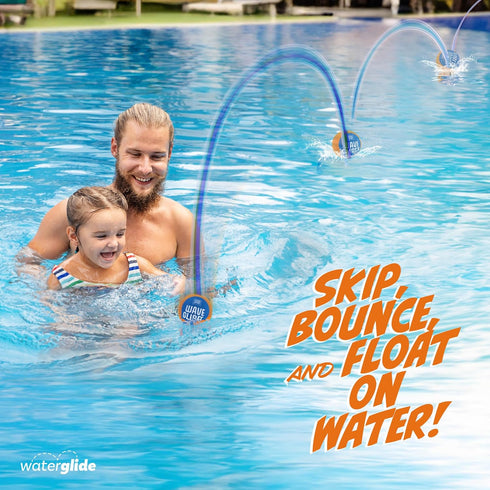 Wave Glider Water Skipping Ball Set - Water Skip Sports for Beach, Pool, Ocean, Lake - Swim Travel Fun Toys & Games for Kids, Teens, Adults & Fami...