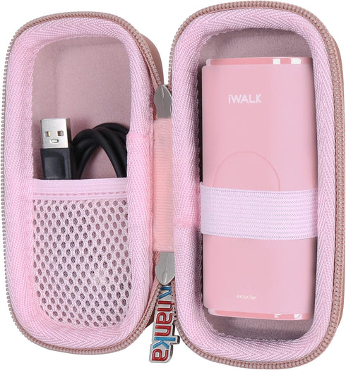 Khanka Hard Travel Case Replacement for iWALK Portable Apple Watch Charger, 9000mAh Power Bank, Case Only (Pink)......