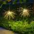 200 LED Solar Starburst Light, Outdoor Chandelier Lights, 2 Pack Garden Firework Lights, 8 Modes Hanging Decorative Christmas Lights for Garden Pa...