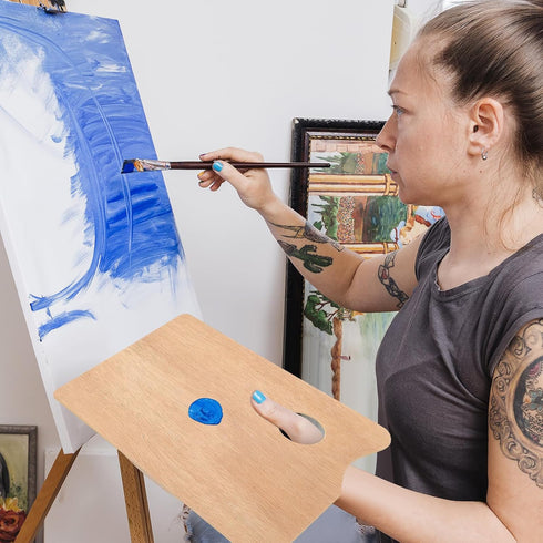 STOBOK Rectangular Drawing Board Painting Supplies Art Oil Painting Board Watercolor Paint Wood Painting Acrylic Paint Wood Serving Tray Wooden Pa...