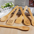 IOOLEEM Bamboo Wooden Spoons for Cooking 6 Pcs 12 Inch, Non-Stick Wooden Kitchen Utensils Set, Natural and Durable Wooden Spatula Spoons for Non-S...