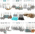 45 Pairs Vintage Silver Drop Dangle Earrings Set for Women Bohemian Bronze Waterdrop Leaf Earrings...
