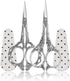 2 Pairs Crafting Scissors 4.5 Inch Sewing Scissors Small Sharp Craft Scissors with Leather Scissors Cover Embroidery Scissor Shears for Fabric Nee...
