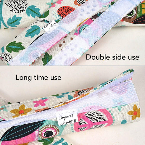 OUGAR8 Refrigerator Door Handle Covers Handmade Decor Protector for Ovens, Dishwashers.Keep Your Kitchen Appliance Clean from Smudges, Food Stains(White Owl, 14.5"*4")