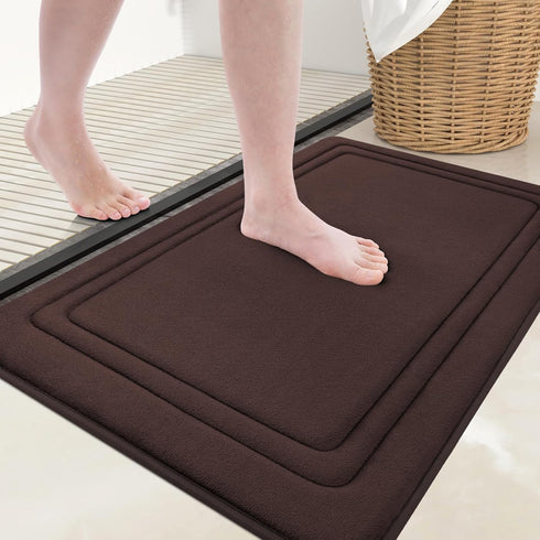 Grandaily Memory Foam Bath Mat Rug 24x16, Ultra Soft, Non-Slip and Absorbent Bathroom Rugs, Machine Wash Dry, Comfortable Bath Rug Carpet for Bath...