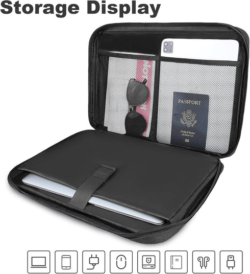 Laptop Case Sleeve, 15.6 Inch TSA Laptop Bag Computer Cover for Men Women, Water Resistant Carrying Case Slim Laptop Sleeve Compatible for HP, Del...