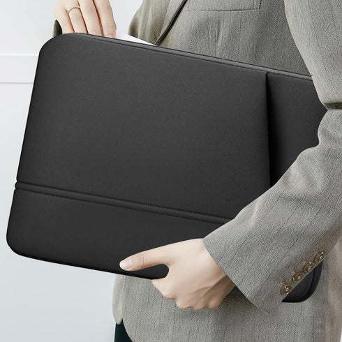 TEDNETGO Laptop Sleeve 15.6 inch, Upgrade Sturdy Portable Monitor Computer Laptop Case, Carrying Sleeve Bag Briefcase Bag 15.6'' with Pockets for ...