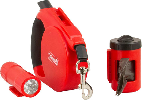 Coleman 3-in-1 Pet Retractable Leash, Red...