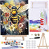 MaiMMaledy Paint by Numbers Kit for Adults Beginners 12Wx8L inch Canvas Pictures with Framed Drawing Painting Works with Wooden Triangle Easel Acr...