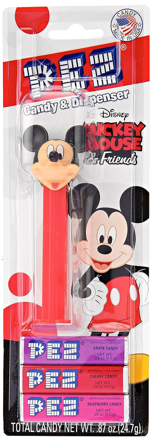 PEZ candy Mickey Mouse & FRIENDS ASSORTED Dispenser Net Wt .87oz...