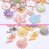 60pcs Mixed Enamel Flower Charms Alloy Sunflower Rose Flower Pendants Sweet Dangle Charms Jewelry Making Accessories for DIY Necklace Bracelet Ear...