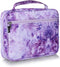 Waterproof Thick Bible Cover Case for Women, Large 11x9x3inch Purple Floral Bible Cover with Strap Pockets Zipper for Girls, XL Study Bible Carryi...