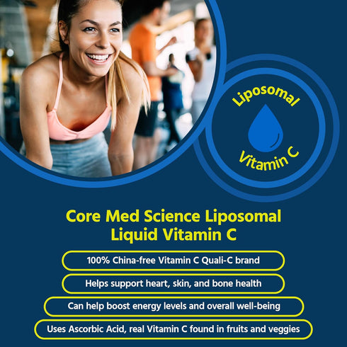 Core Med Science Liposomal Vitamin C 1000mg Liquid - Original Formula, 5 Fl Oz - Natural Liposomal Vitamin C Supplement Non-GMO - Immune System Bo...