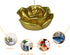 Zest Candle 12-Piece Folding Candles, 3-Inch, Metallic Gold Rose...