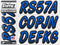 STIFFIE Whipline Blue/Black 3" Boat & PWC Registration Decals • Numbers Letters Stickers...