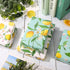 Generic AnyDesign 12 Sheets Summer Lemon Wrapping Paper - Not Roll - Watercolor Lemon Flowers Gift Wrap Paper Bulk Folded Flat Art Paper for Summe...
