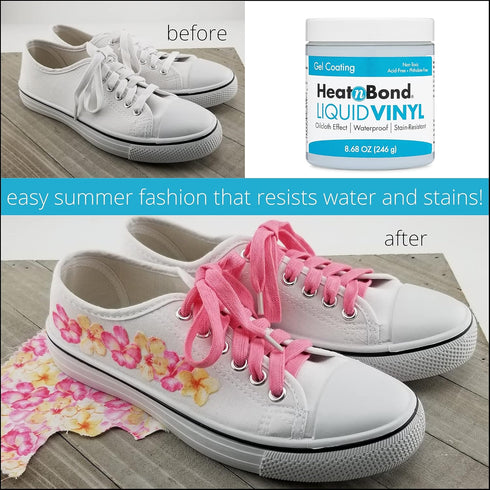 HeatnBond Liquid Vinyl Water Proof and Stain Resistant Gel Coating, 8.68 oz...