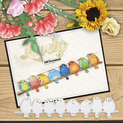 Lots Cute Birds Metal Die Cuts for Card Making,Christmas Flower Frame Bird Card Cutting Dies Cut Stencils DIY Scrapbooking Album Decorative Emboss...