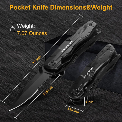 Mens Gifts, Multitool Pocket Knife, Gifts for Men Husband, Father's Day Birthday Gifts, Utility Knife Folding Tactical Knife With Blade, Plier, Sc...